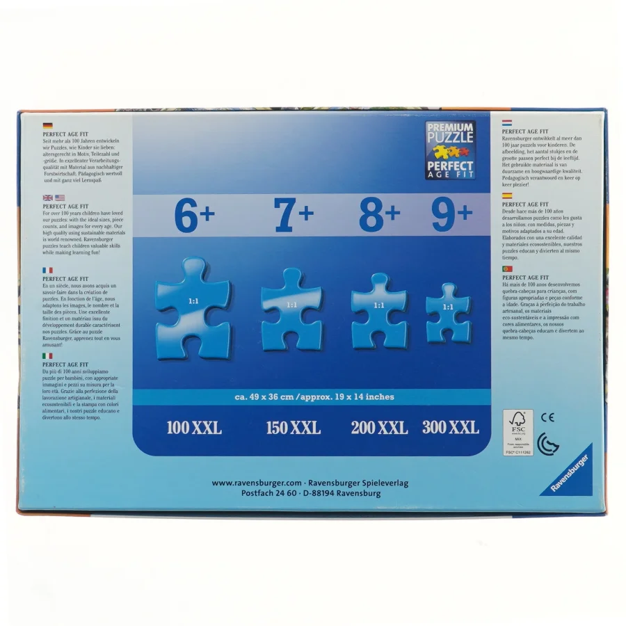 Ravensburger XXL puslespil 300 brikker verdenskort fra Ravensburger (str. 300 brikker 49x36 cm)