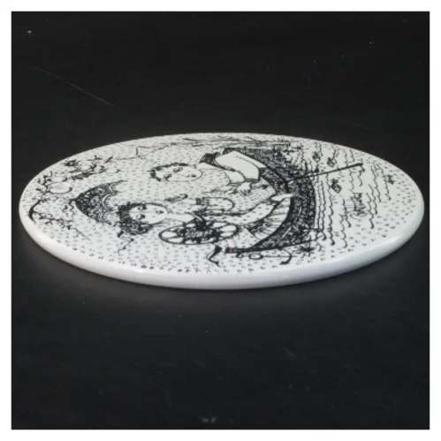 Bjørn Wiinblad Nymølle Nocturne vægplatte Ø15,5 cm fra Nymölle (str. Ø 15,5 cm)