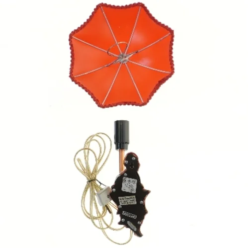 Vintage bordlampe med paraply (str. 20 cm)