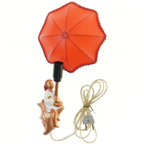 Vintage bordlampe med paraply (str. 20 cm)