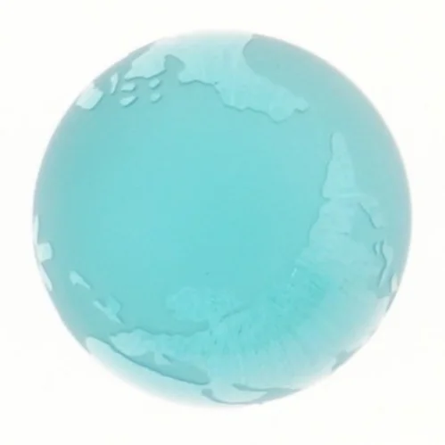 Blå dekorativ globus kugle 7 cm (str. 7 cm)