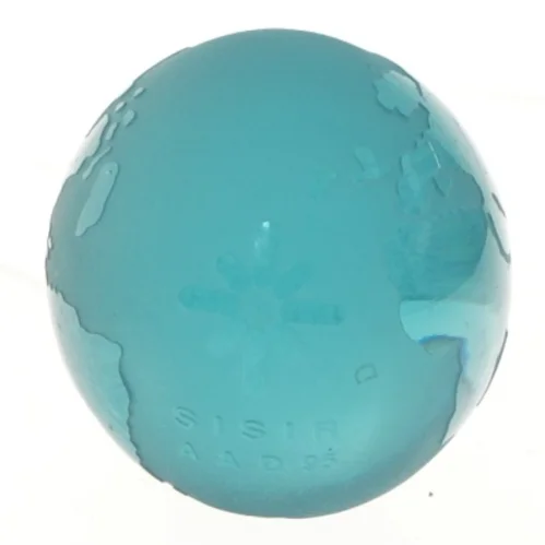 Blå dekorativ globus kugle 7 cm (str. 7 cm)