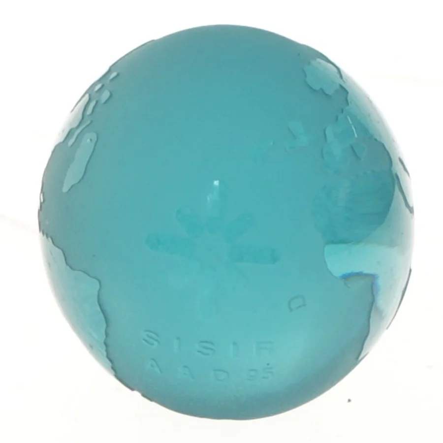 Blå dekorativ globus kugle 7 cm (str. 7 cm)