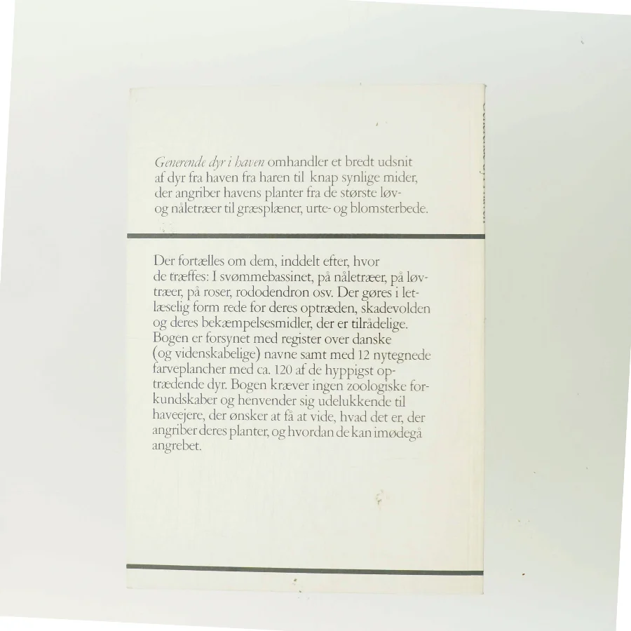 Generende dyr i haven af Torben W. Langer (Bog)