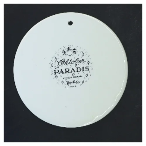 Bjørn Wiinblad Nymølle Oktober Paradis dekorationsplade Ø15,5 cm fra Nymölle (str. Ø 15,5 cm)