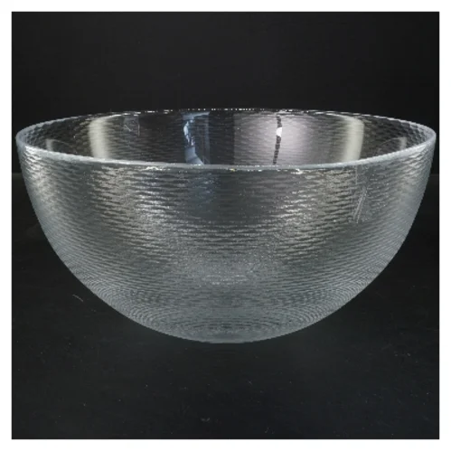 Stor rund glas skål Ø28 cm (str. Ø 28 cm)