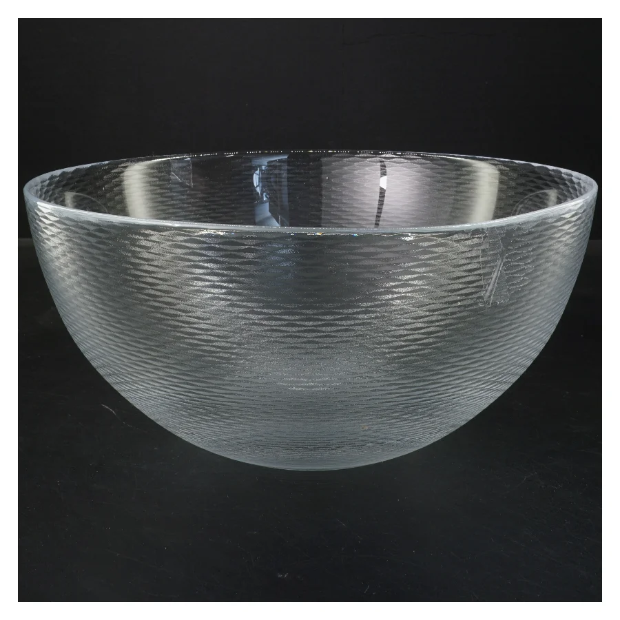 Stor rund glas skål Ø28 cm (str. Ø 28 cm)