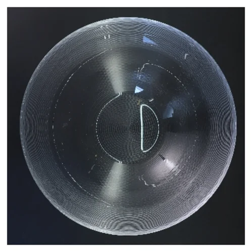 Stor rund glas skål Ø28 cm (str. Ø 28 cm)