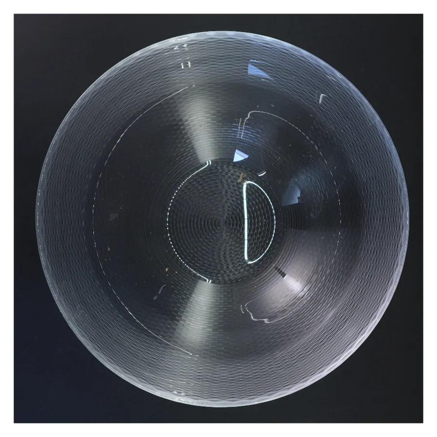 Stor rund glas skål Ø28 cm (str. Ø 28 cm)