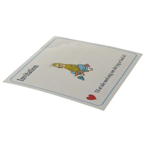 Invitation kort med illustration (str. 15x10,5 cm)