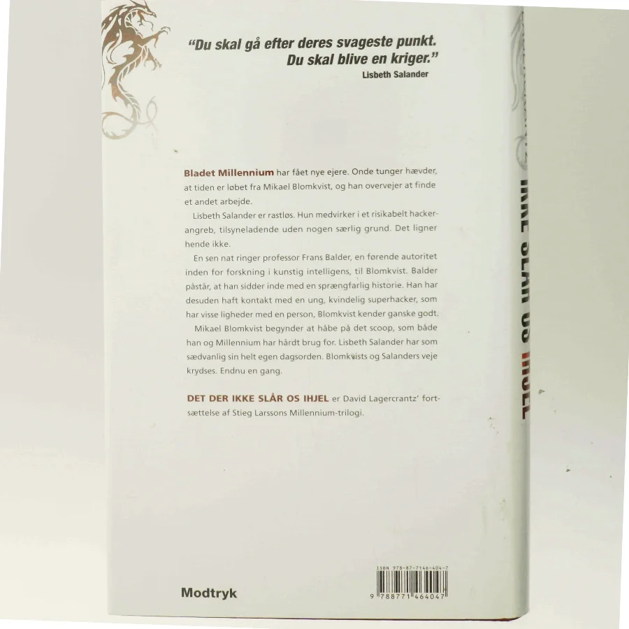 Det der ikke slår os ihjel af David Lagercrantz (Bog)