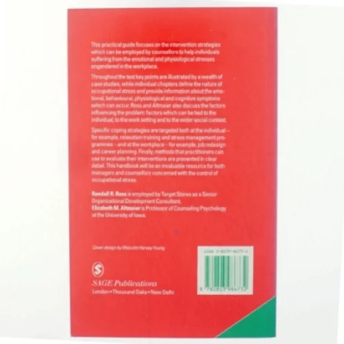 Intervention in occupational stress : a handbook of counselling for stress at work (Bog)