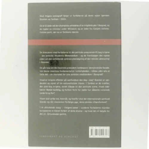 Krigens scenografi : nye rejser i Bosnien og Serbien (Bog)