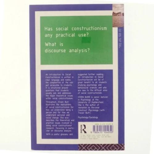 An introduction to social constructionism af Vivien Burr (Bog)
