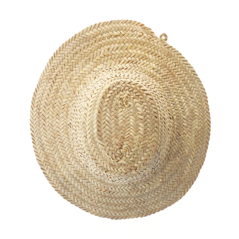 Stråhat m skrift (str. Ø 20 cm)