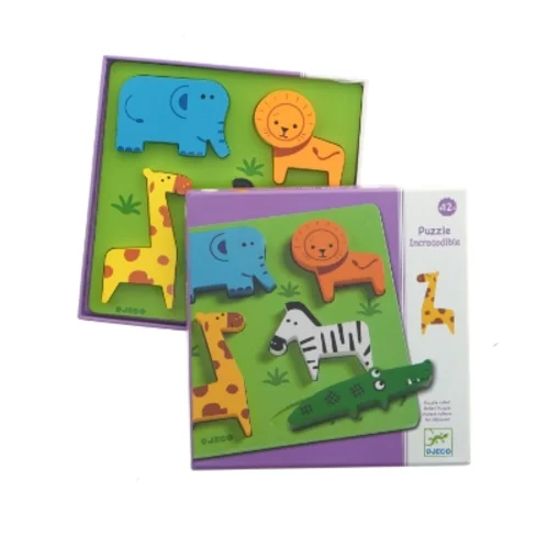 Puslespil med dyremotiver (str. 24 x 24 cm)