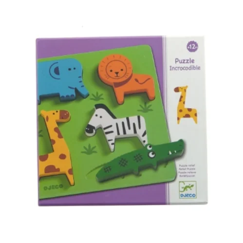 Puslespil med dyremotiver (str. 24 x 24 cm)