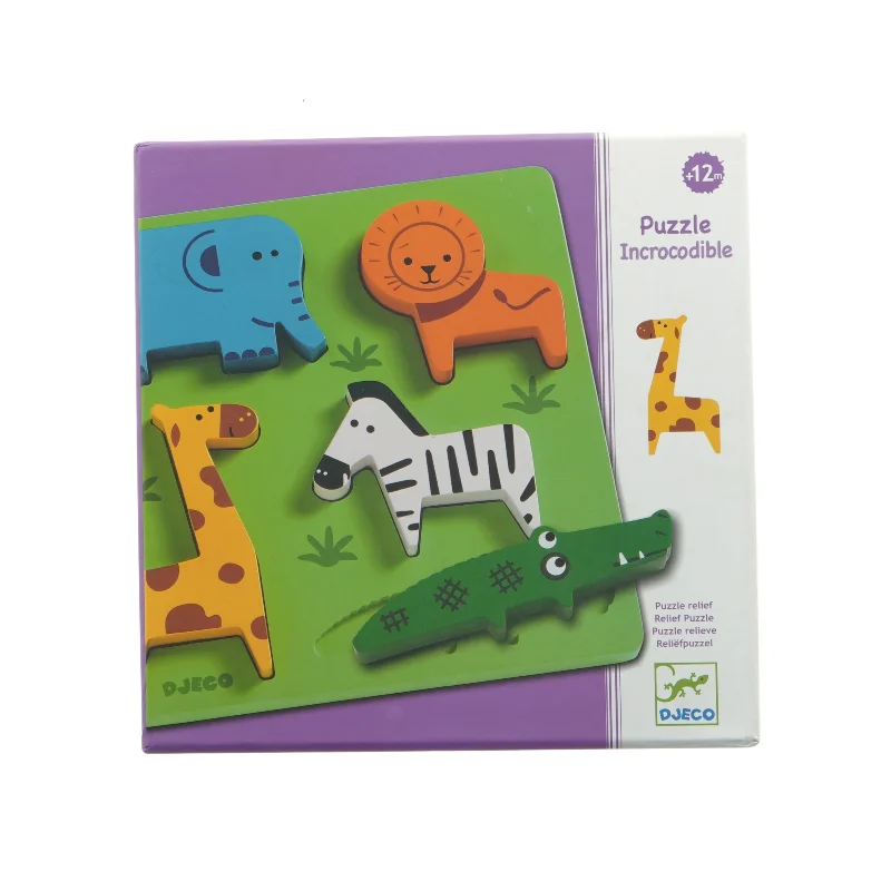 Puslespil med dyremotiver (str. 24 x 24 cm)