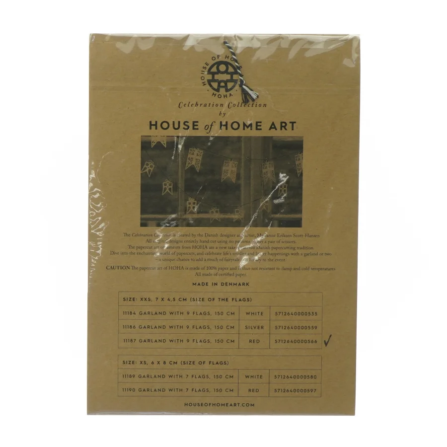 Juleguirlande med flag (str. 180 cm)