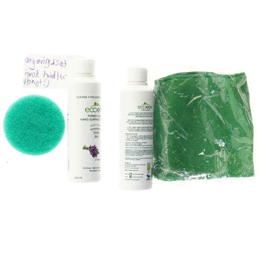 Ecoegg rengøringssæt m fransk hvidler(ubrugt)