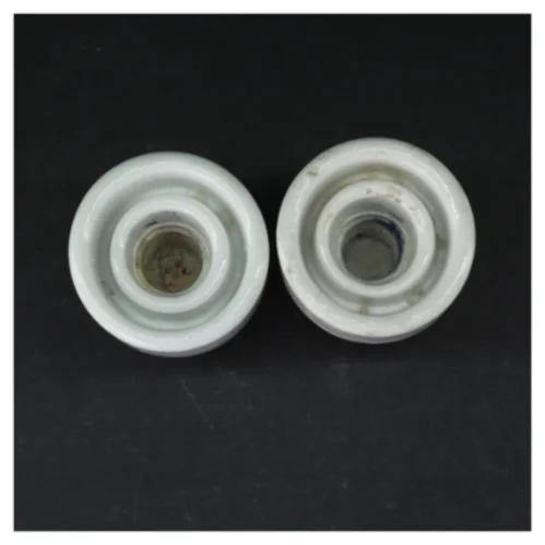 Porcelæn lysestager fra B&G (str. Ø 8 cm. længde, 9 cm)