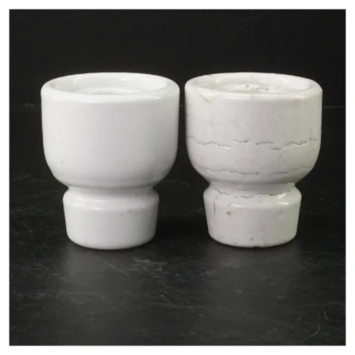 Porcelæn lysestager fra B&G (str. Ø 8 cm. længde, 9 cm)