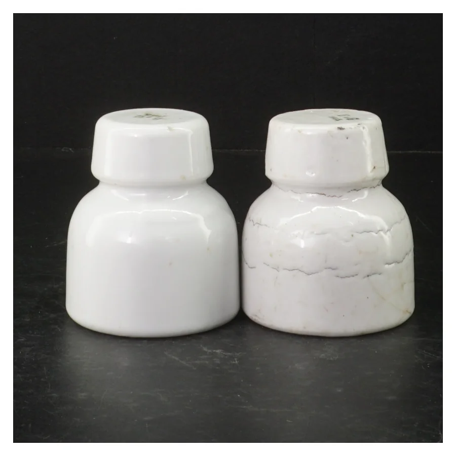 Porcelæn lysestager fra B&G (str. Ø 8 cm. længde, 9 cm)