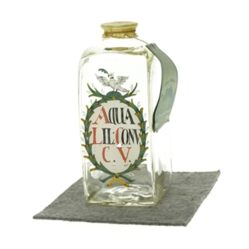 Apoteker flaske fra Holmegaard (str. LBH 9x10x22 cm)