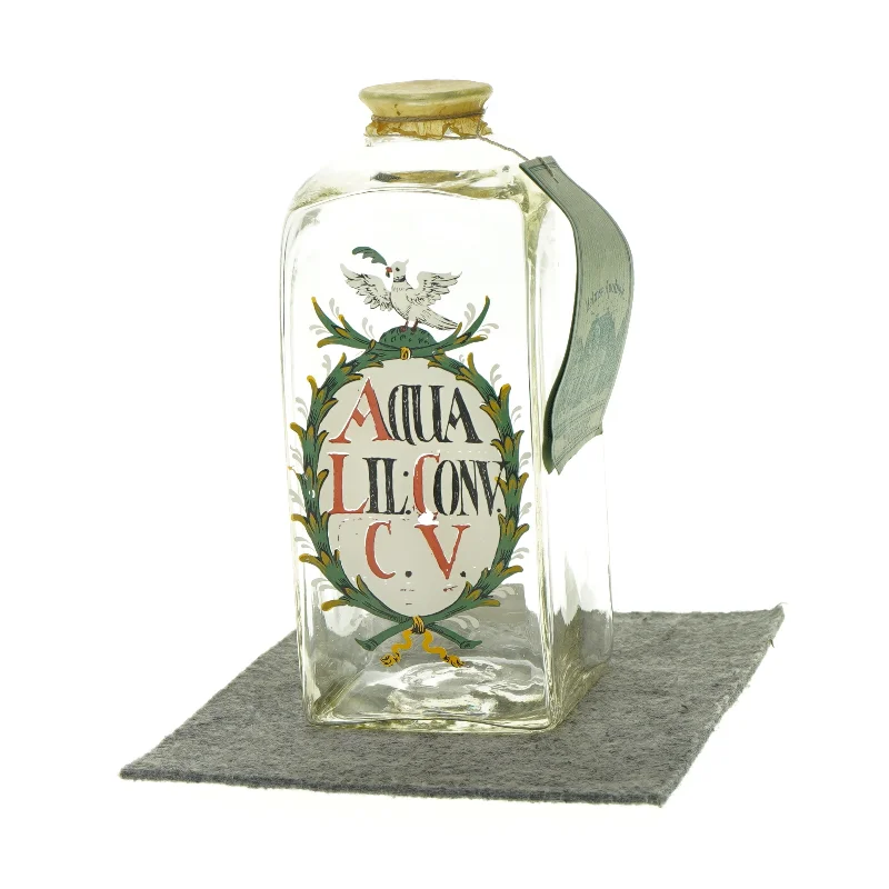 Apoteker flaske fra Holmegaard (str. LBH 9x10x22 cm)