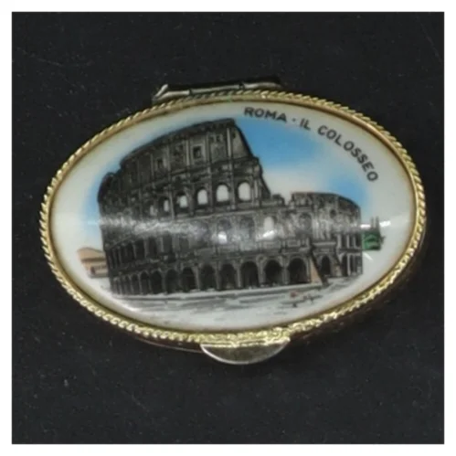 Pille æske med Rom motiv (str. 5 cm)