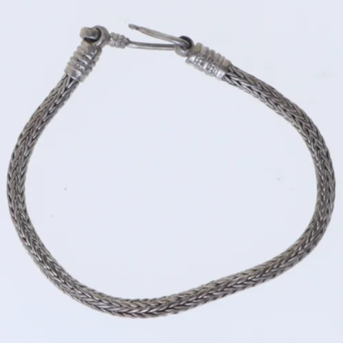 Creoler Armbånd i flettet sølv (str. 20 cm)