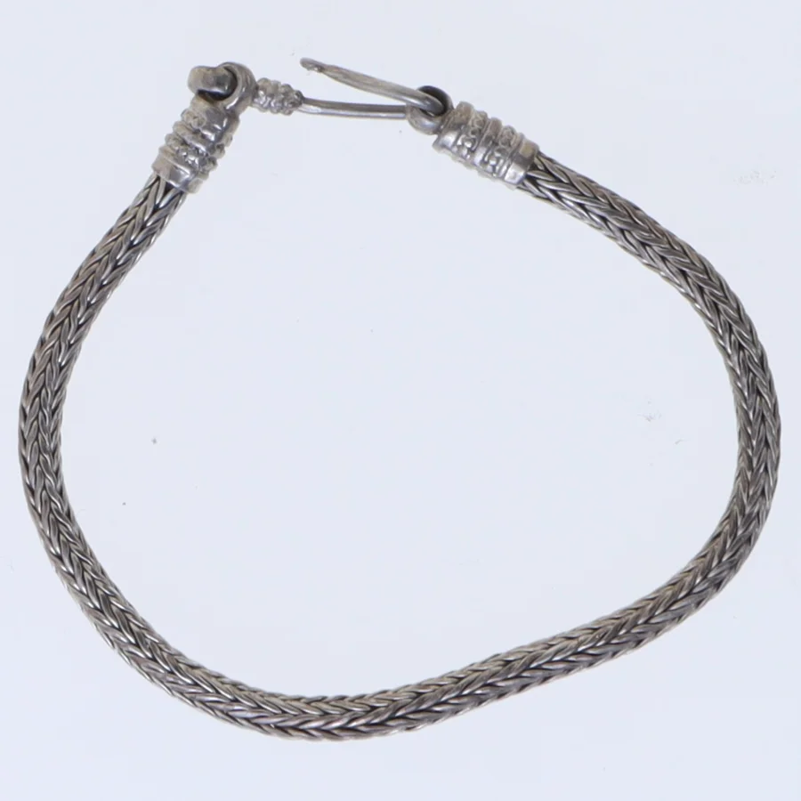 Creoler Armbånd i flettet sølv (str. 20 cm)
