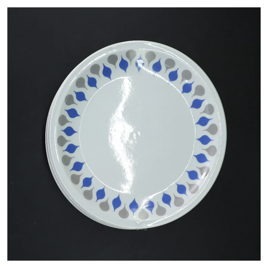 Blå dråbe fra lyngby porcelæn Sæt af 4 middagstallerkener (str. 4 styk, ø 21 cm)