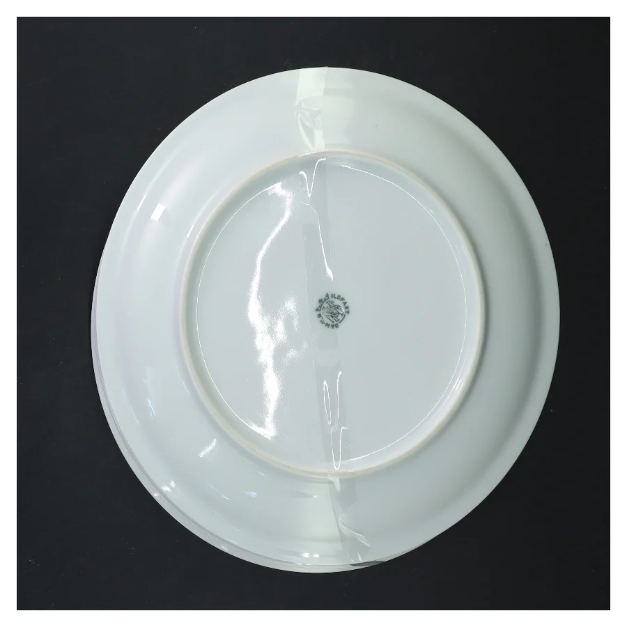 Blå dråbe fra lyngby porcelæn Sæt af 4 middagstallerkener (str. 4 styk, ø 21 cm)