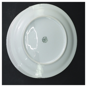 Blå dråbe fra lyngby porcelæn 5 kage tallerkener tallerkener med blå og grå mønster (str. 17 cm, 5 styk cm)