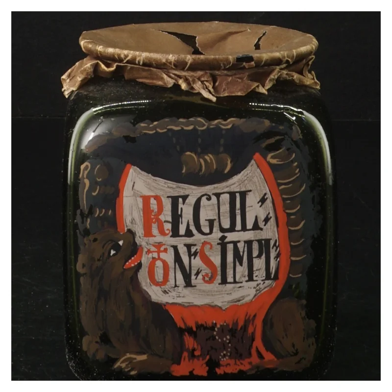 Apoteker krukke med brudt forsegling