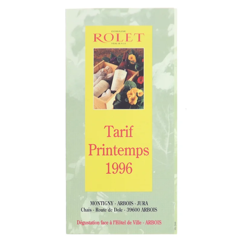 Tarif Printemps 1996 (Bog)