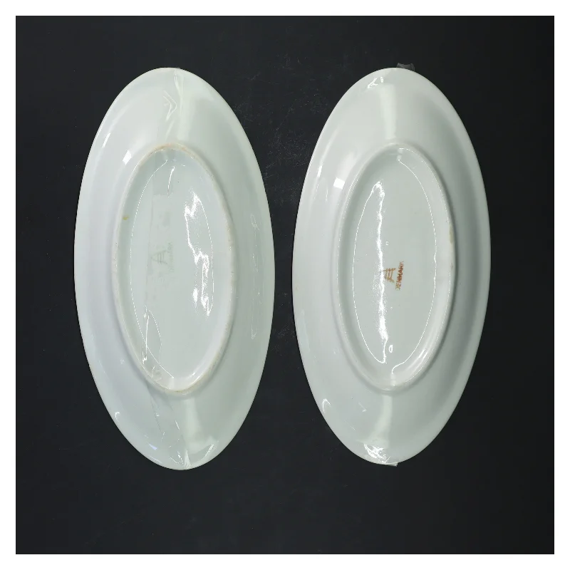 Snerle Fajance  fade med blomsterdesign (str. 23x12 cm) fra aluminia