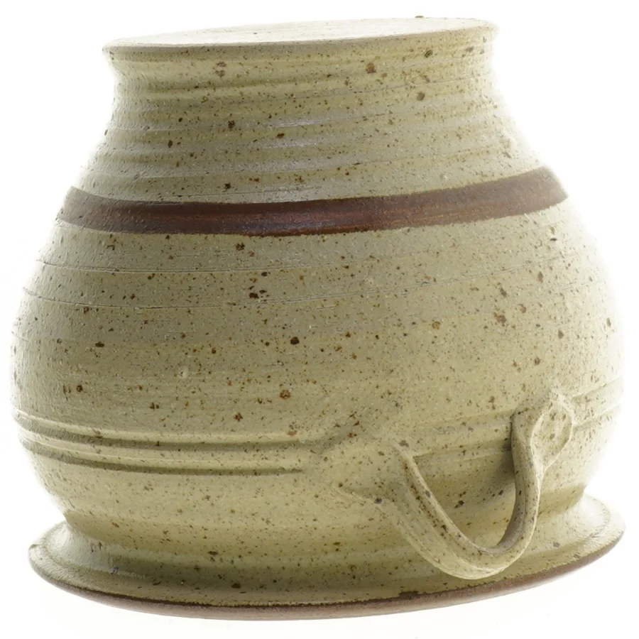 Keramikpotte med hank (str. Ø. 17 cm)