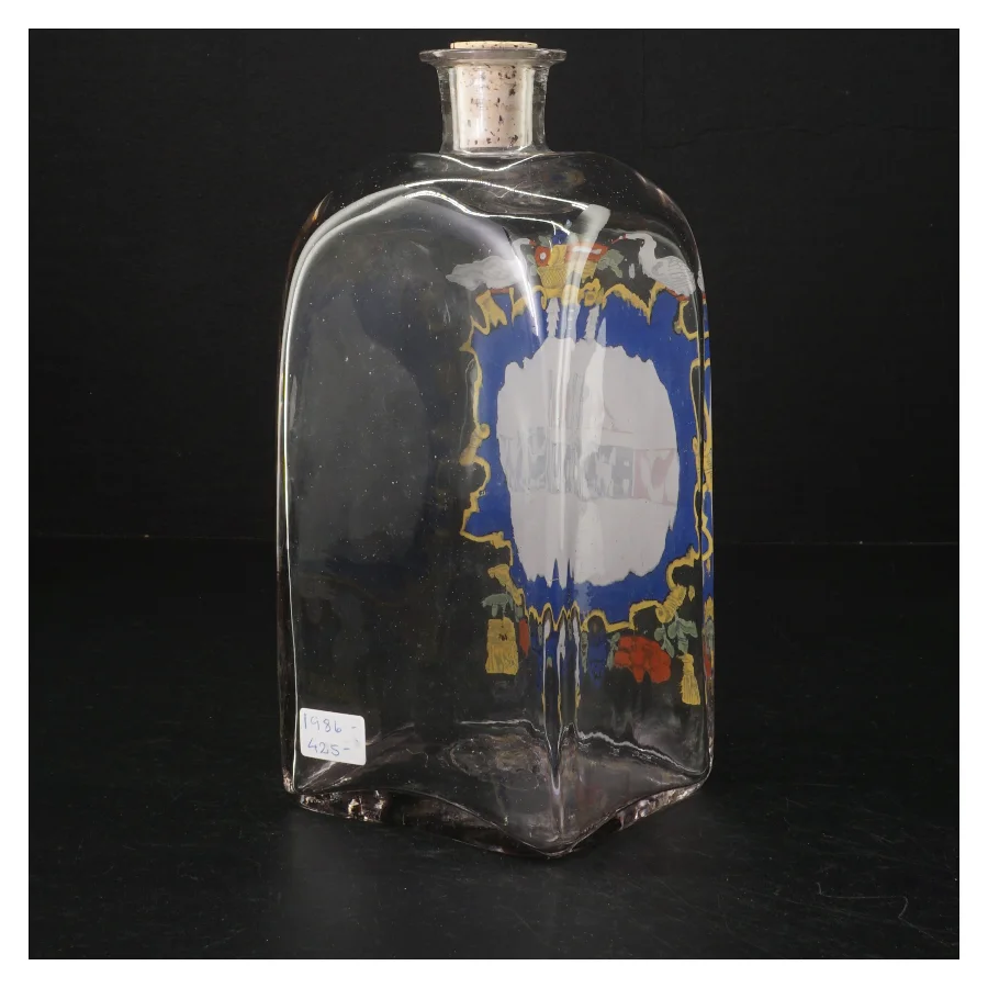 Apotekerflaske Dekoreret glasflaske (str. 22 cm)