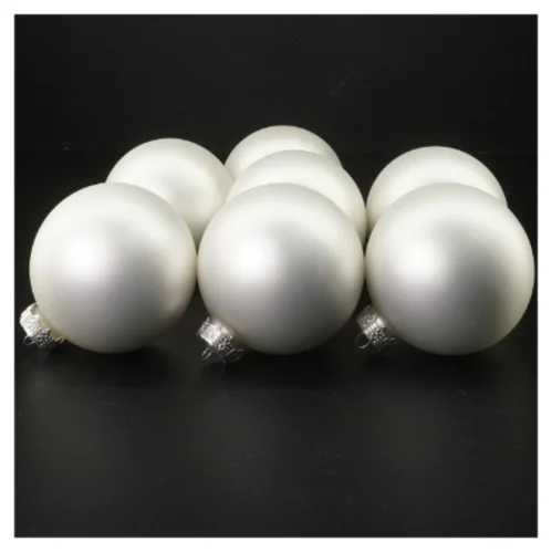 Hvide juletræskugler