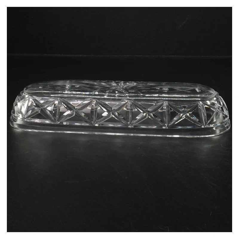 Glasskål   brugt på gamle toiletborde (str. 25 x 8 cm)