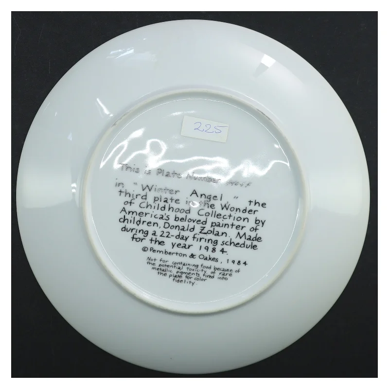 Dekorativ porcelænstallerken fra Pemperton & Oates (str. 22 cm)