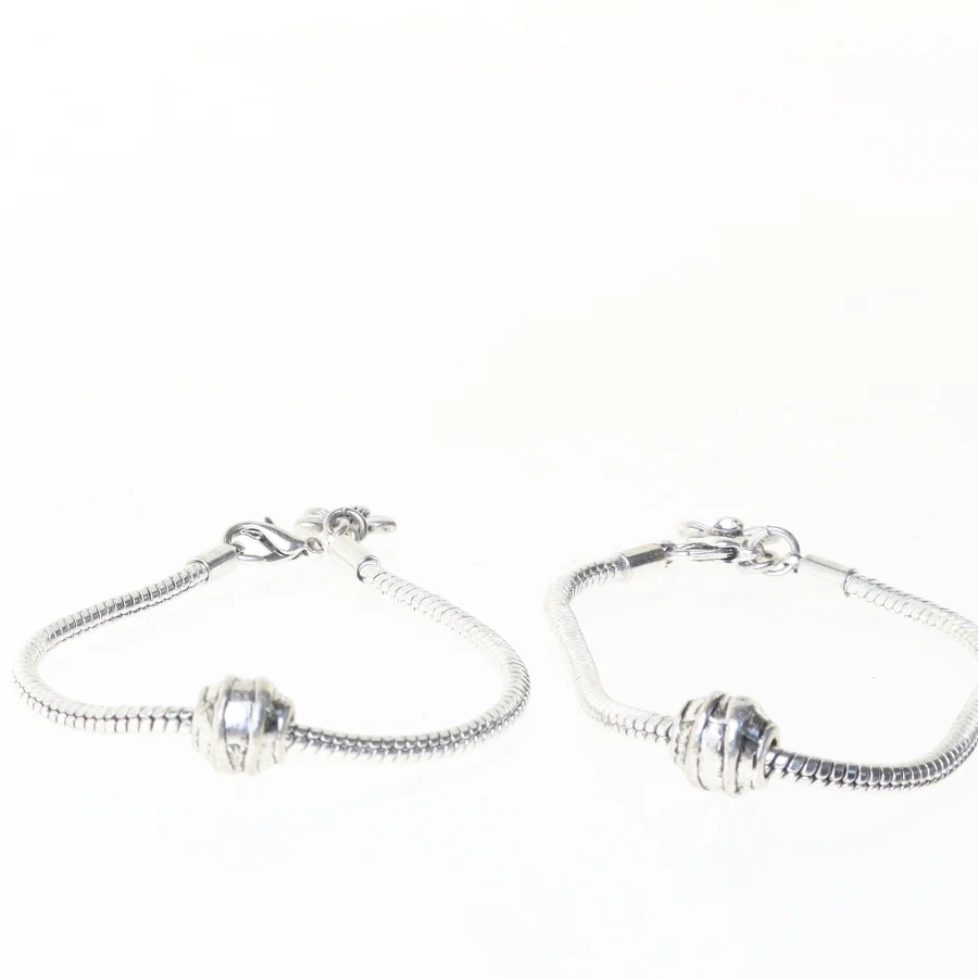 Sølv armbånd sæt (str. 2 stk 17,5 cm)