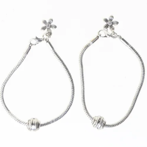 Sølv armbånd sæt (str. 2 stk 17,5 cm)