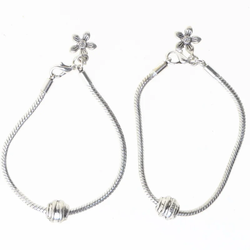 Sølv armbånd sæt (str. 2 stk 17,5 cm)