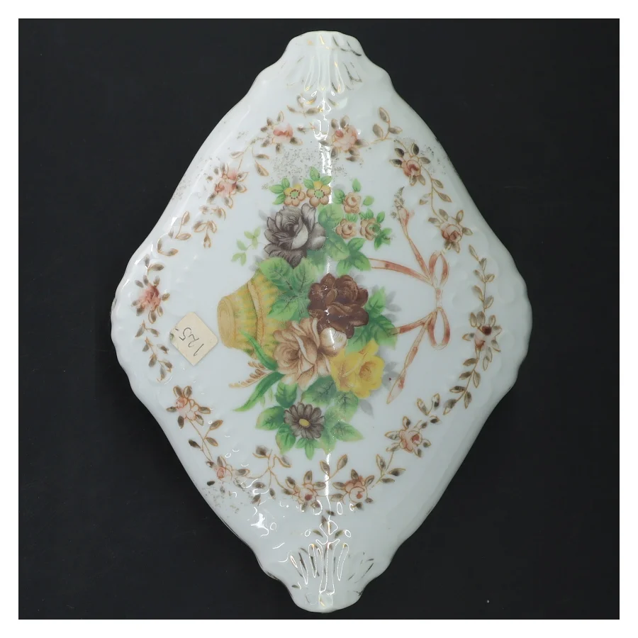 Smukt Gammelt porcelænskrin  med låg fra Bristol Garden (str. 5x17x12 cm)