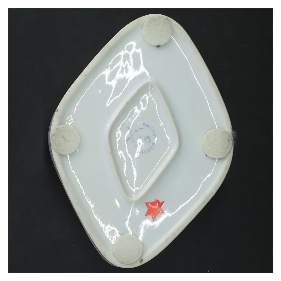 Smukt Gammelt porcelænskrin  med låg fra Bristol Garden (str. 5x17x12 cm)