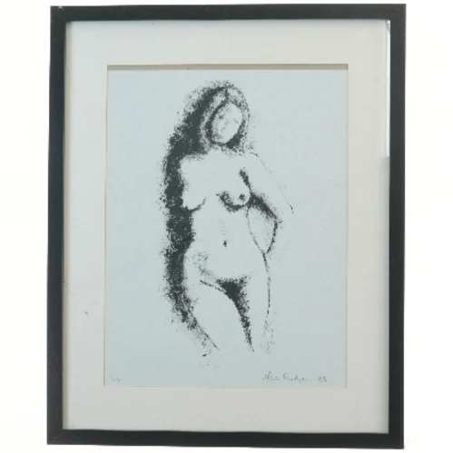 Indrammet tryk af Studie billede Signeret af Claus Ryskjær (str. 43x53 cm)