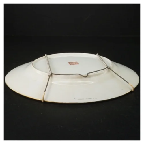 Orientalsk Dekorativ porcelænstallerken med blomster og insektmotiv (str. 26 cm)